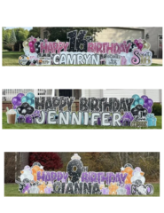 Custom yard card birthday display